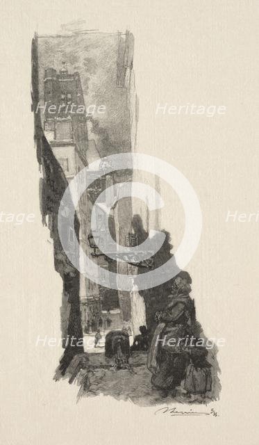 Rue Grenier sur lEau. Creator: Auguste Louis Lepère (French, 1849-1918).