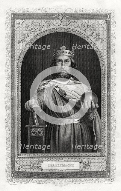 Charlemagne, king of the Franks, 1875. Artist: DJ Pound