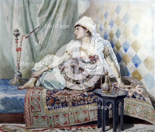 An Odalisque', 1888. Creator: Liphart, Ernest Karlovich (1847-1932).
