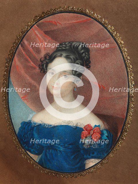 Portrait of Maria Jakovlevna Naryshkina (1789-1854), née Lobanova-Rostovskaya, 1840s. Artist: Anonymous  