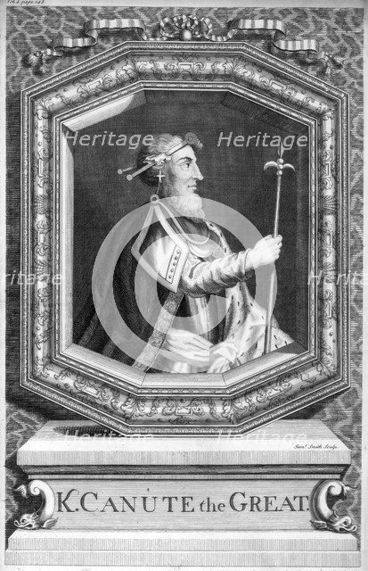 King Canute the Great.Artist: Smith