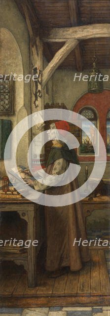 Jacob van Maerlant Writing His Spieghel Historiael, 1889. Creator: Albrecht De Vriendt.