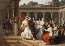 Odysseus Recognises Achilles amongst the daughters of Lycomedes, 1791. Creator: Louis Gauffier.