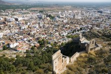 Aerial view of the city, Sagunto, Spain, 2007. Artist: Samuel Magal