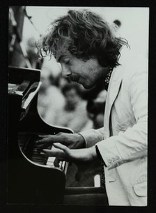 Pianist Veryan Weston playing at Bracknell, Berkshire, 1983. Artist: Denis Williams