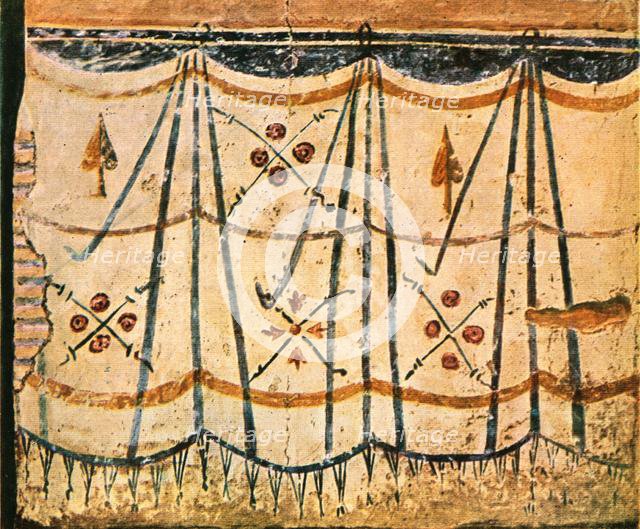 Carpet frieze from Chamber E, Wall 6 of Santa Maria Antiqua, Rome, Italy, (1928). Creator: Unknown.