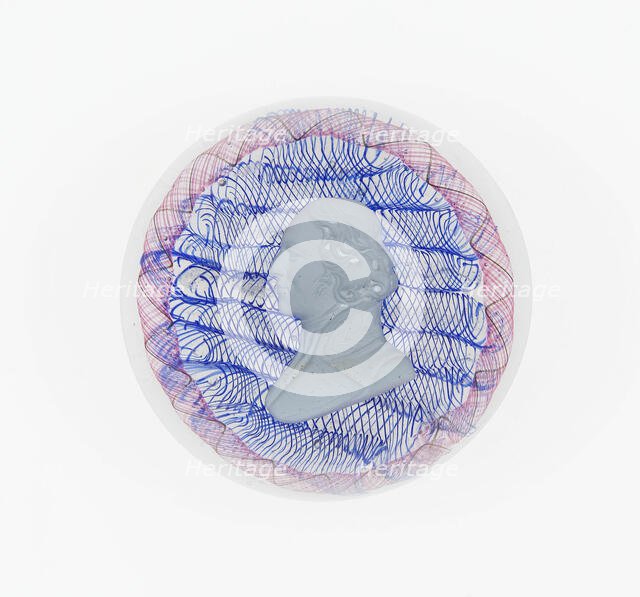 Paperweight, Clichy, c. 1846-55. Creator: Clichy Glassworks.