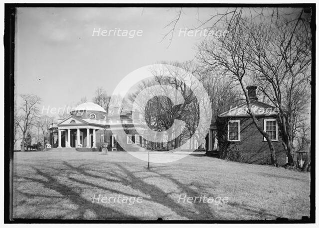 Monticello - exterior, between 1914 and 1918. Creator: Harris & Ewing.