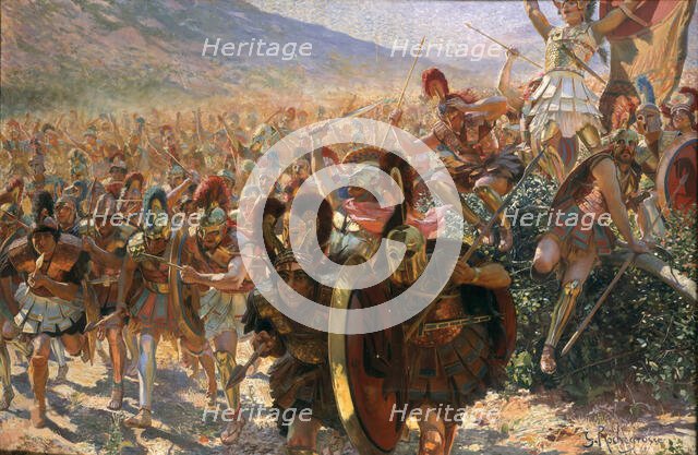 Les Héros de Marathon, 1911. Creator: Rochegrosse, Georges Antoine (1859-1938).