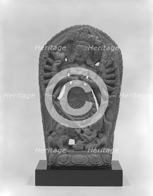 Durga Slaying the Buffalo Demon (Mahisuramardini), between c.1750 and c.1800. Creator: Unknown.