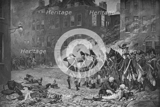The Gordon Riots, London, 1780 (1905).  Artist: Unknown.