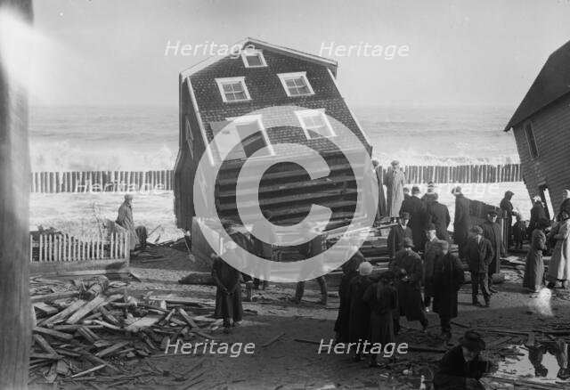 Seabright -- Wreck of life saving station, 1914. Creator: Bain News Service.