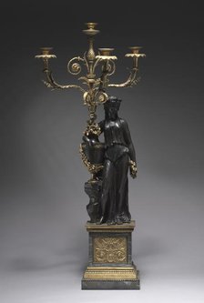 Candelabrum, c. 1780-1785. Creator: Pierre Philippe Thomire (French, 1751-1843), attributed to ; Clodion (French, 1738-1814).