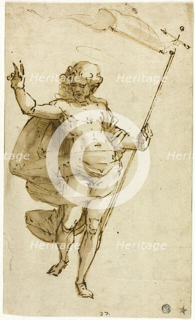 Resurrected Christ, c.1559. Creator: Luca Cambiaso.