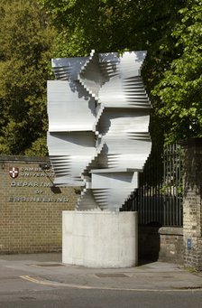'Construction in Aluminium', sculpture by Kenneth Martin, Cambridge, Cambridgeshire, 2015.  Artists: Patricia Payne, Kenneth Martin.