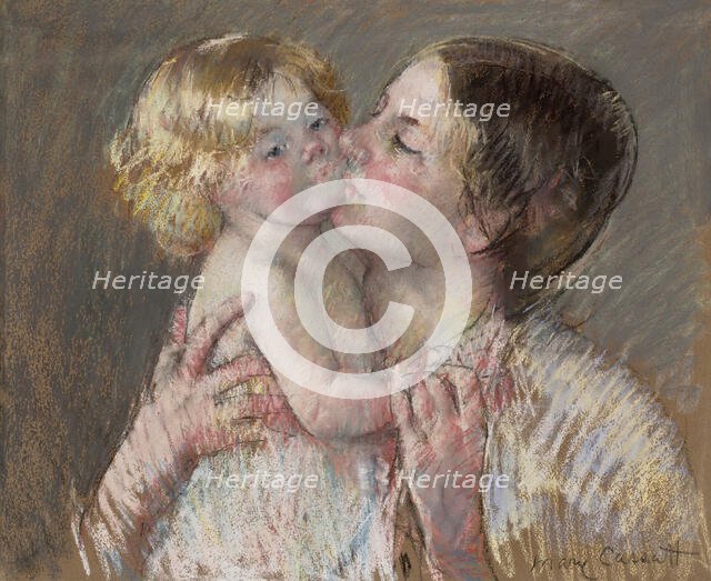 A Kiss for Baby Ann (No. 3) , 1897. Creator: Cassatt, Mary (1845-1926).