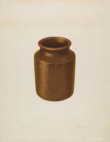 Small Earthen Jar, 1935/1942. Creator: Ludmilla Calderon.