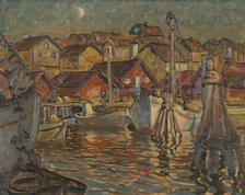 A Fishing Harbour. Study from North Norway, c1900s, Creator: Anna Katarina Boberg.