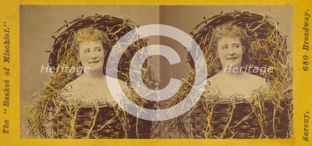 The \Basket of Mischief.\, 1872. Creator: Napoleon Sarony.