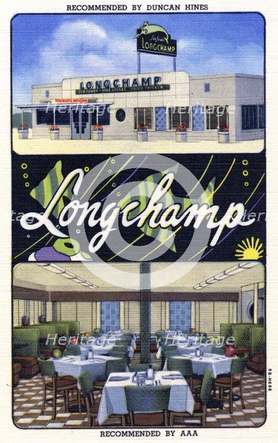 Longchamp Dining Salon, Amarillo, Texas, USA, 1949. Artist: Unknown