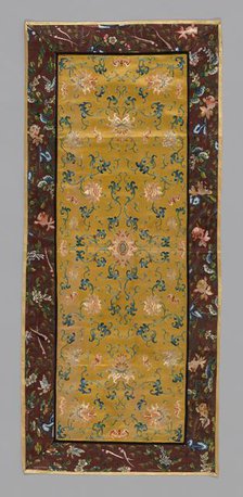 Panel (Furnishing Fabric), China, Qing dynasty (1644-1911), 1800/50. Creator: Unknown.