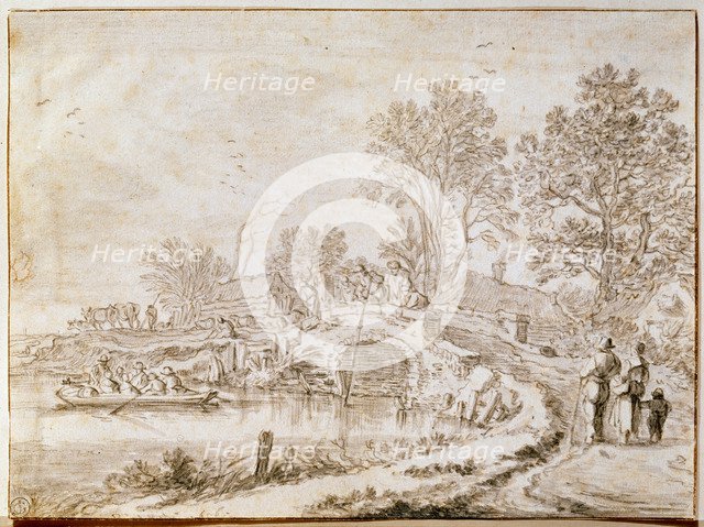 'Bridge Over a Channel (Month of May)', 1656. Artist: Pieter Molijn