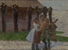 Faun's Courtship - obverse, between 1897-1898. Creator: Jacek Malczewski.