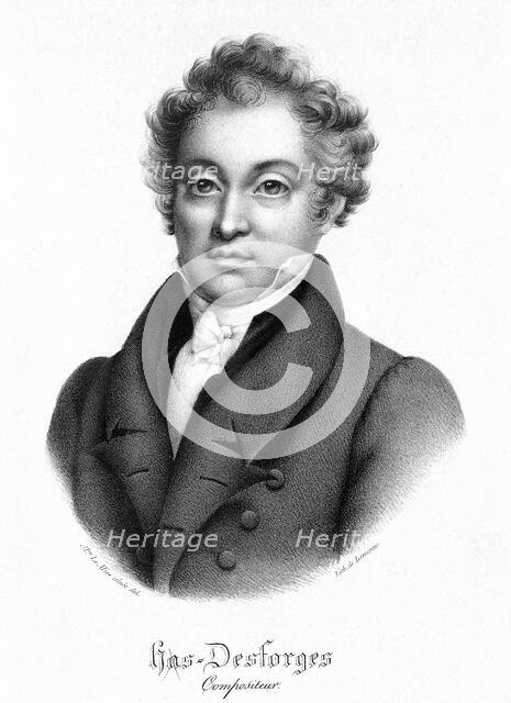 Portrait of the cellist, conductor and composer Pierre-Louis Hus-Desforges (1773-1838). Creator: Lemercier, Joseph (1803-1887).