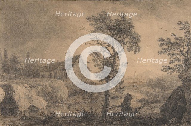 The Bend in the River, 1767. Creator: Simon Mathurin Lantara.