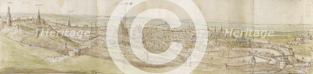 Panoramic View of Leuven from the North-West, c1550-1570. Artist: Anthonis van den Wyngaerde.