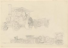 Gun Carriages, France, 1918. Creator: John Singer Sargent.