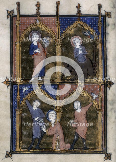 Four miniatures, c1295-c1310.  Creator: Unknown.