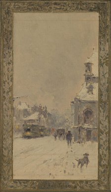 Sketch for the reception hall at the town hall of Vanves: Views of Vanves, 1902. Creator: Pierre Vauthier.