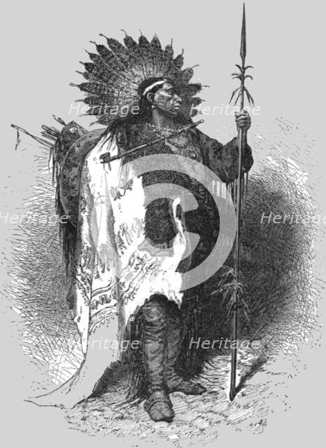 'The Chief in full War Dress; A Doctors Life among the North-American Indians', 1875. Creator: Unknown.