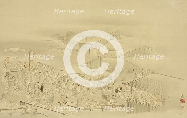 A Summer Evening by the River, 18th century. Creator: Mori Koga.