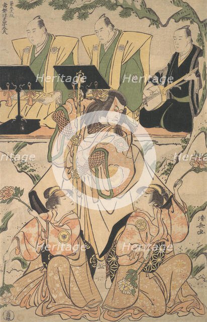 Actors in a Shosa (Combination of Acting and Dancing) Performance, ca. 1790. Creator: Torii Kiyonaga.