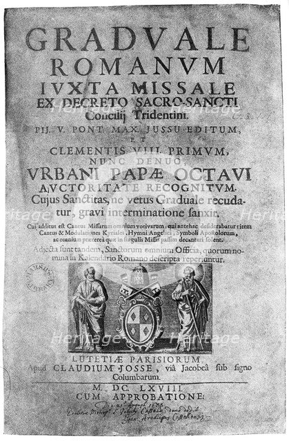 Title page of a Missal given by James II to John Brenan, 1894. Artist: Unknown