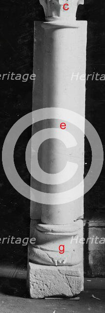 Engaged Column Shaft, Italian or French, 11th-13th century. Creator: Unknown.