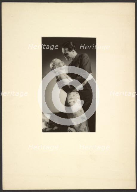 Man and woman embracing, about 1931-1940. Creator: Gunther Krampf.