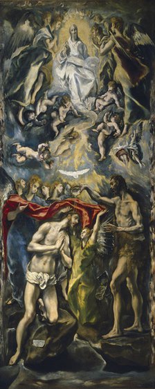 The Baptism of Christ, 1597-1600. Artist: El Greco, Dominico (1541-1614)