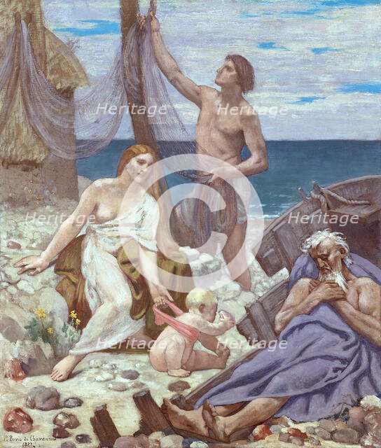 The Fisherman's Family, 1887. Creator: Pierre Puvis de Chavannes.