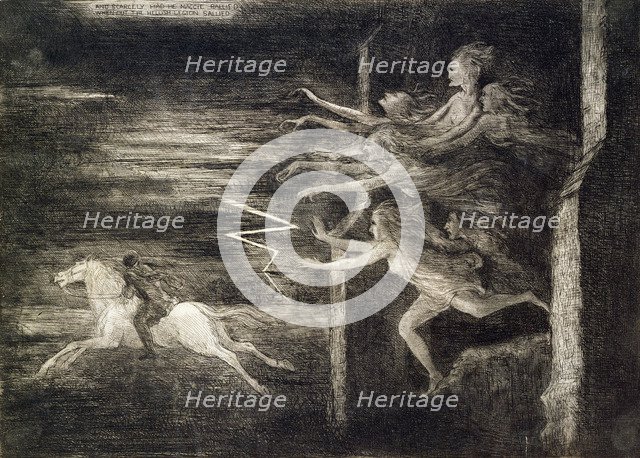 'And scarcely had he Maggie rallied, When out the hellish legion sallied', 19th century. Artist: Richard Cockle Lucas