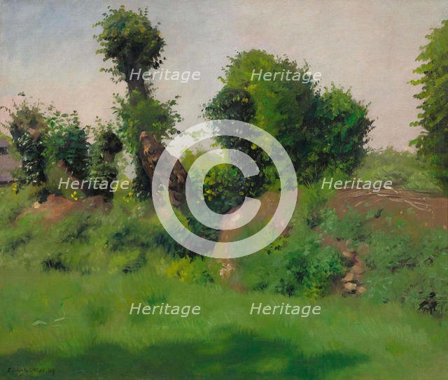 La haie, Honfleur, 1909. Creator: Vallotton, Felix Edouard (1865-1925).