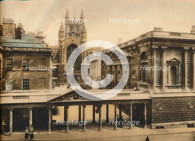 The Grand Pump Room, Bath, Somerset, c1925. Artist: Unknown