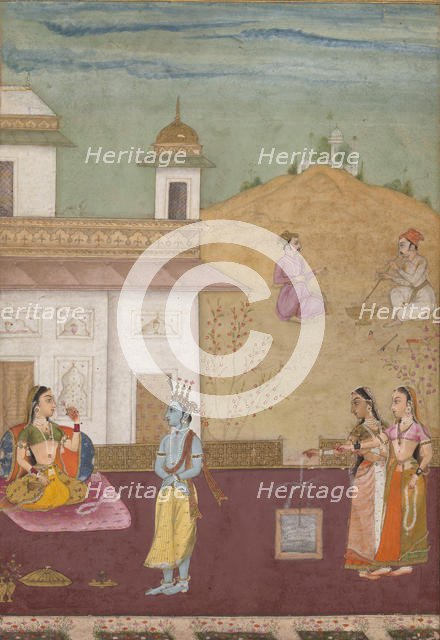 Page from a Dispersed Rasikapriya (Lover's Breviary), 1685. Creator: Nuruddin.