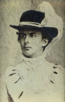 Portrait of Ludwig II of Bavaria (1845-1886) with a hat.