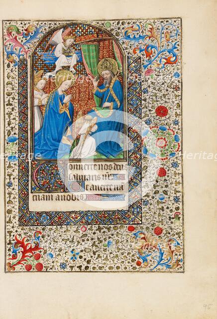 The Coronation of the Virgin; Book of Hours, about 1440-1450. Creator: Workshop of the Bedford Master.
