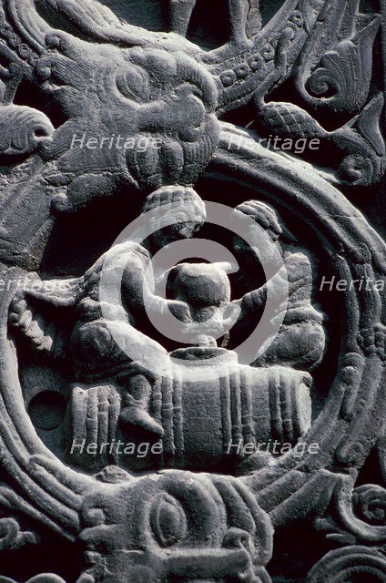 Detail of the west doorway of St Denis, 12th century. Artist: Unknown