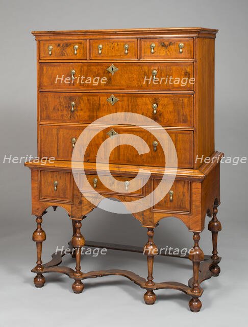 High Chest of Drawers, 1700/30. Creator: Unknown.