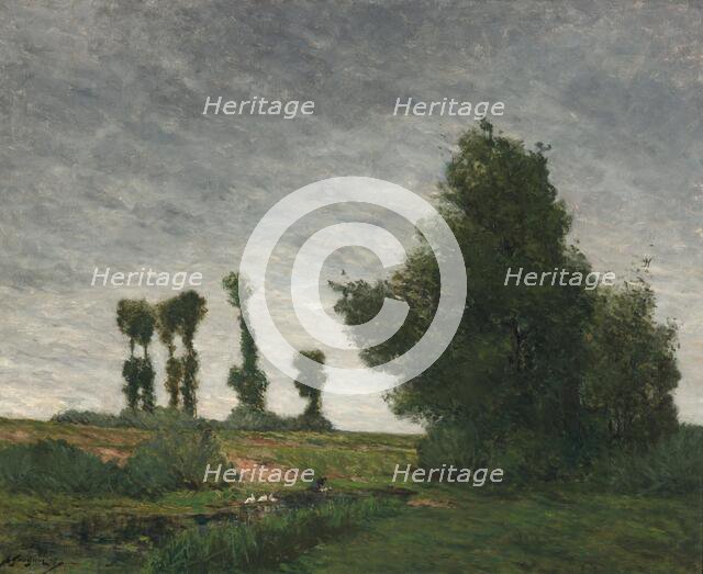 Landscape with Poplars, 1875. Creator: Paul Gauguin.